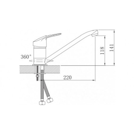 Смеситель для кухни Potato P4229 (серия P29)