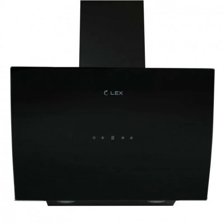 LEX Plaza 600 Black - Наклонная кухонная вытяжка