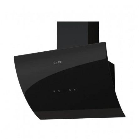LEX Plaza 600 Black - Наклонная кухонная вытяжка