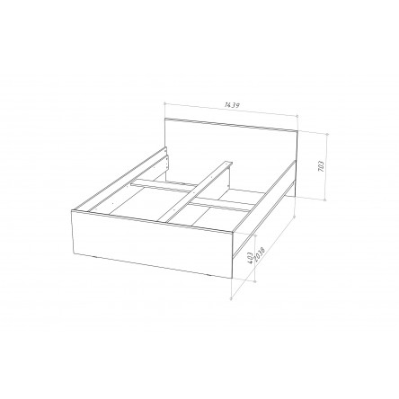Кровать Stern белая 1,4м