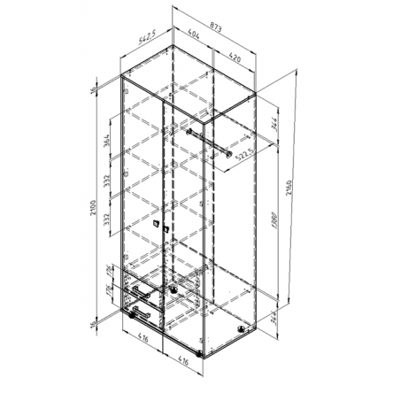 Шкаф для одежды ДЕЛЬТА-3.02