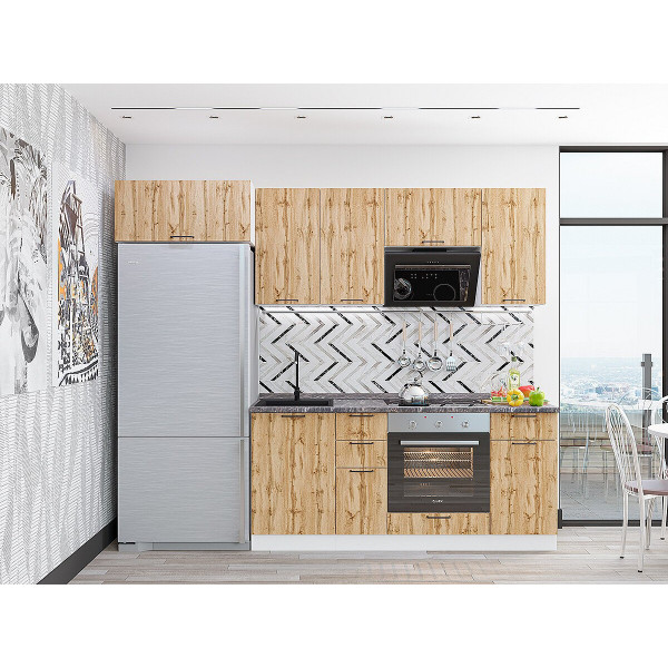 Модульная кухня Флэт-01 Oak
