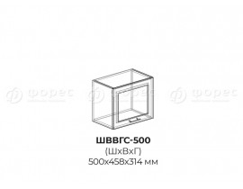 Шкаф верхний высокий горизонтальный стекло ШВВГС 500 Инфинити