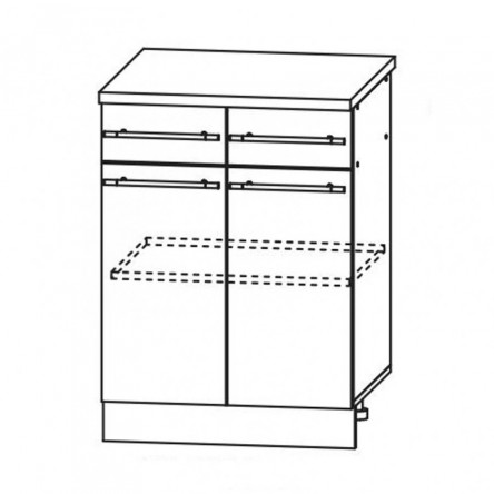 Шкаф нижний с 2 ящиками СКАЛА С2Я-600