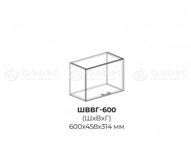 ШВВГ 600 - Шкаф верхний высокий горизонтальный для кухни Юля