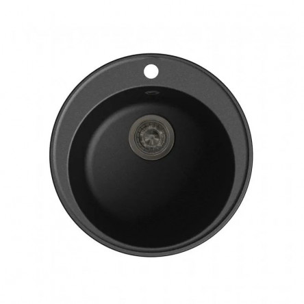 Кварцевая кухонная мойка LEX Lugano 480 Black