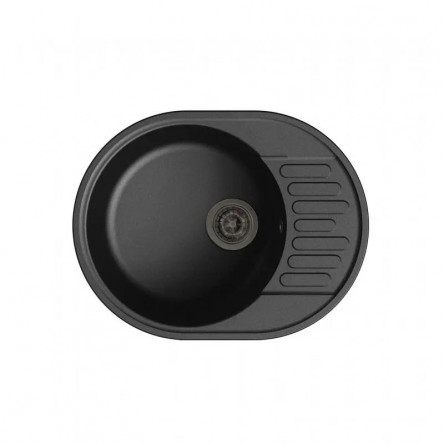 Кварцевая кухонная мойка LEX Orta 620 Black
