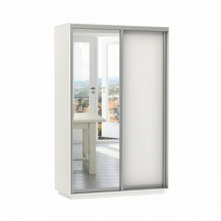 Шкаф-купе Экспресс Медиум дуо Белый снег 220x120x60