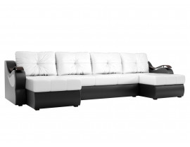 П-образный диван Меркурий эко кожа белый,черный