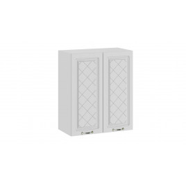 Шкаф навесной c двумя дверями Бьянка-1В6 Дуб белый/Белый