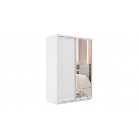Двухдверный шкаф-купе Экспресс Медиум 160 Белый снег, 160х60х220