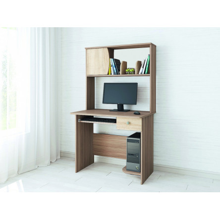 Стол компьютерный Грета-4 (1580х900х600) ясень шимо/дуб сонома