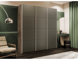 Шкаф Прайм трио Стекло хаки, 210х57х230, PSSSx_210_KT