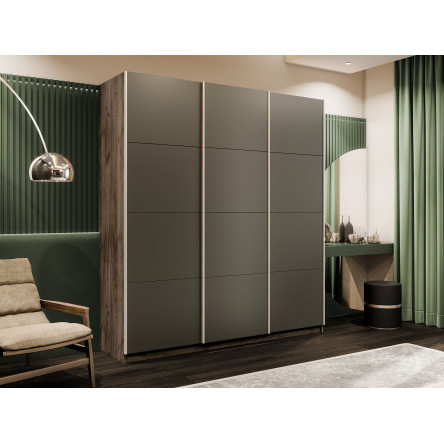 Шкаф Прайм трио Стекло хаки, 210х57х230, PSSSx_210_KT