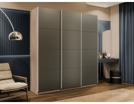 Шкаф Прайм трио Стекло хаки, 210х57х230, PSSSx_210_S