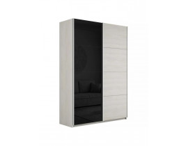 Шкаф-купе Прайм ДСП/Стекло черное, 160х57х230 PDSC_160_SAS
