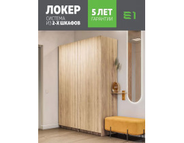 Система из двух шкафов Локер (штанга) 1600х2200х52,5 LCKS2_GL_1600_S
