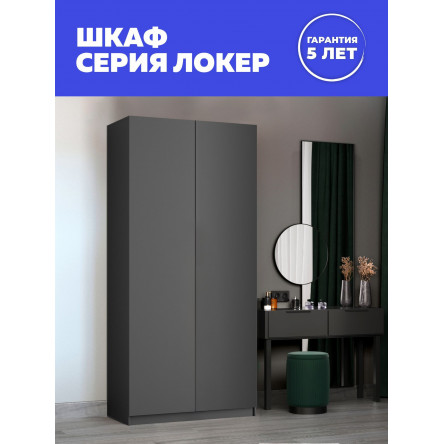 Шкаф Локер 2-х дверный (Гармошка с системой Push to Move/Левый), LCK_GL_M1_1000_DM