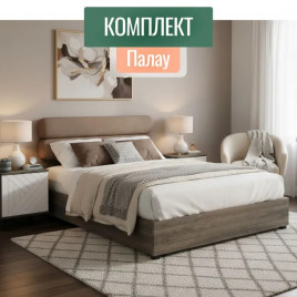 Комплект мебели для спальни Форес 160х200 см Табак, Белый софт