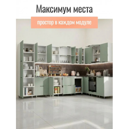 Модульная кухня Турия угловая 3,4х2,2 эвкалипт