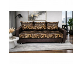 Диван-кровать Алмаз-2 1,4*1,86 м - Париж (микровелюр) / Коричневый (велюр Фейра)