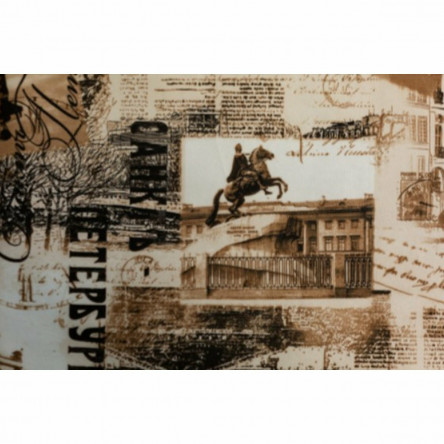 Диван выкатной Гармония-1 1,4*1,9 м - Санкт-Петербург (микрвелюр) / Коричневый мрамор (велюр)