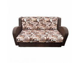 Диван выкатной Гармония-1 1,4*1,9 м - Санкт-Петербург (микрвелюр) / Коричневый мрамор (велюр)