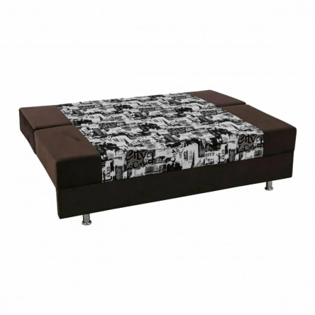 Еврософа Конкурент 1,4*1,85 м (микровелюр) - Сити (микровелюр) / Коричневый (велюр)