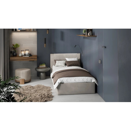 Кровать Тейлор Микровелюр Linea Grande 25/Connect 25 (мокко) 900х1900 мм