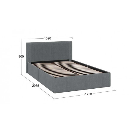 Кровать Тейлор Микровелюр Linea Grande 83/Connect 83 (серый) 1200х1900 мм