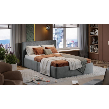 Кровать Тейлор Микровелюр Linea Grande 83/Connect 83 (серый) 1200х1900 мм