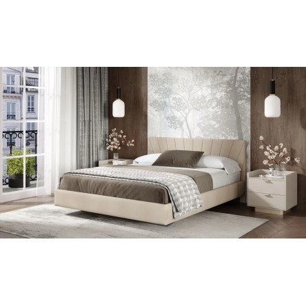 Кровать без ПМ Эвори Тип 1 (без подъемного механизма) Велюр Confetti Cream 1800х2000 мм