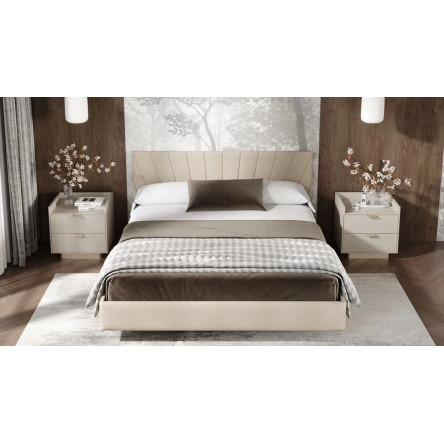 Кровать без ПМ Эвори Тип 1 (без подъемного механизма) Велюр Confetti Cream 1800х2000 мм