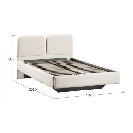 Кровать Флори Тип 1 (1200) Велюр Ultra Ivory