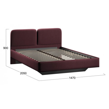 Кровать Флори Тип 1 (1400) Велюр Ultra Berry