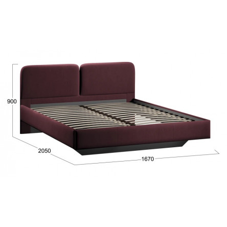 Кровать Флори Тип 1 (1600) Велюр Ultra Berry