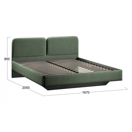 Кровать Флори Тип 1 (1600) Велюр Ultra Olive