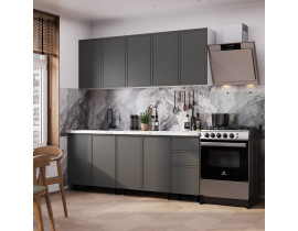 Кухня 2,0 м Астрид графит нубук F24