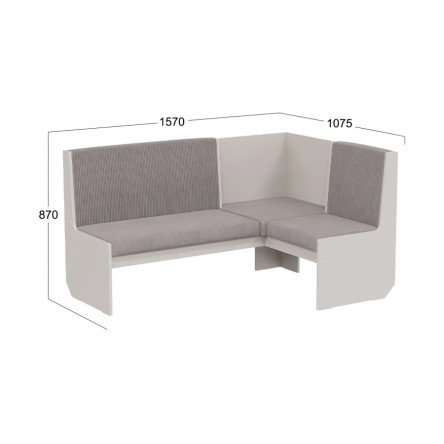 Кухонный уголок Шервуд Кашемир, Микровелюр Linea Grande 25/Connect 25 (мокко)