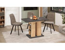 Стол обеденный Мюнхен Тип 2 Дуб Крафт золотой, Ателье темный