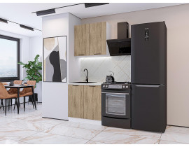 Модульная кухня Флэт-03 Natural Casella Oak 2S