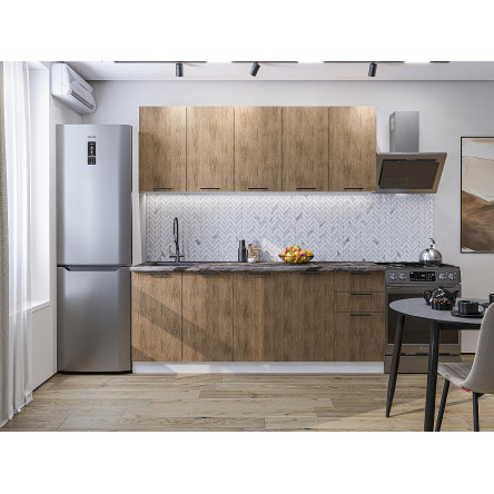 Модульная кухня Флэт-09 Natural Casella Oak 2S