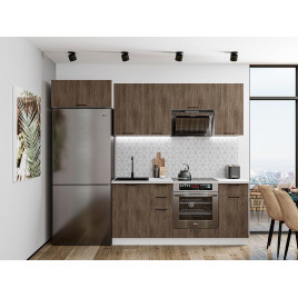 Модульная кухня Флэт-01 Brown Casella Oak 2S