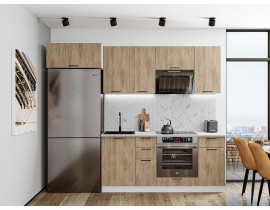 Модульная кухня Флэт-01 Natural Casella Oak 2S