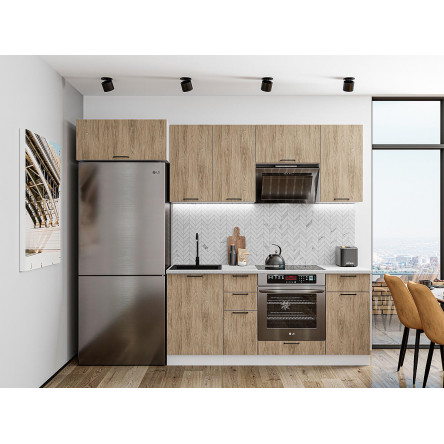 Модульная кухня Флэт-01 Natural Casella Oak 2S