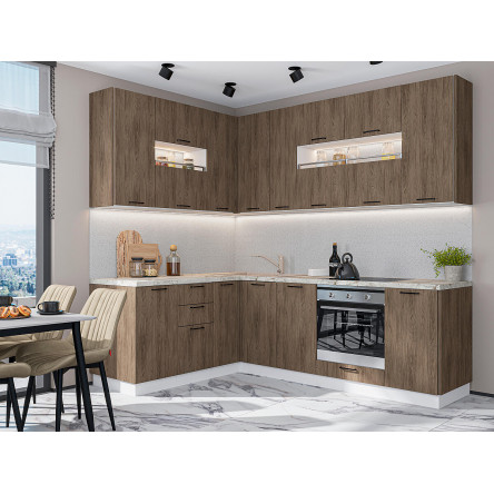 Модульная кухня Флэт-02 Brown Casella Oak 2S