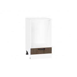Шкаф нижний под духовку Флэт Brown Casella Oak 2S / Белый 816*450*476 мм