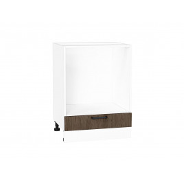 Шкаф нижний под духовку Флэт Brown Casella Oak 2S / Белый 816*600*476 мм
