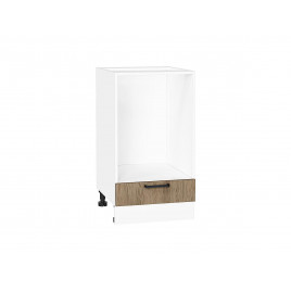 Шкаф нижний под духовку Флэт Natural Casella Oak 2S / Белый 816*450*476 мм