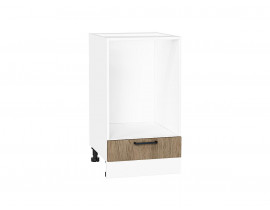 Шкаф нижний под духовку Флэт Natural Casella Oak 2S / Белый 816*450*476 мм